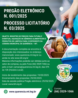 Abertura do Pregão Eletrônico nº 001/2025 – Processo Licitatório nº 03/2025