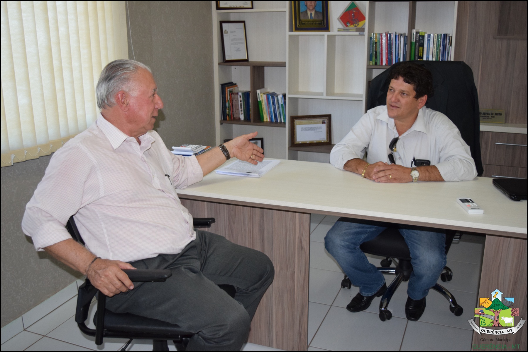 Câmara Municipal recebe a visita do Proprietário da rede Gazin Sr° Mario Gazin.