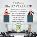 Parabéns aos nossos vereadores e vereadoras, por todo trabalho, dedicação e esforço em prol de dias melhores para nosso município.