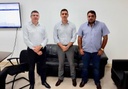 Vereadores Jean do Coutinho e Marcos Amorin são recebidos pelo consultor técnico do Tribunal de Contas em Cuiabá.