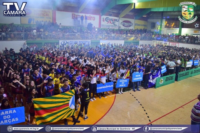 Vereadores prestigiam abertura de Jogos Escolares da Juventude em Querência-MT