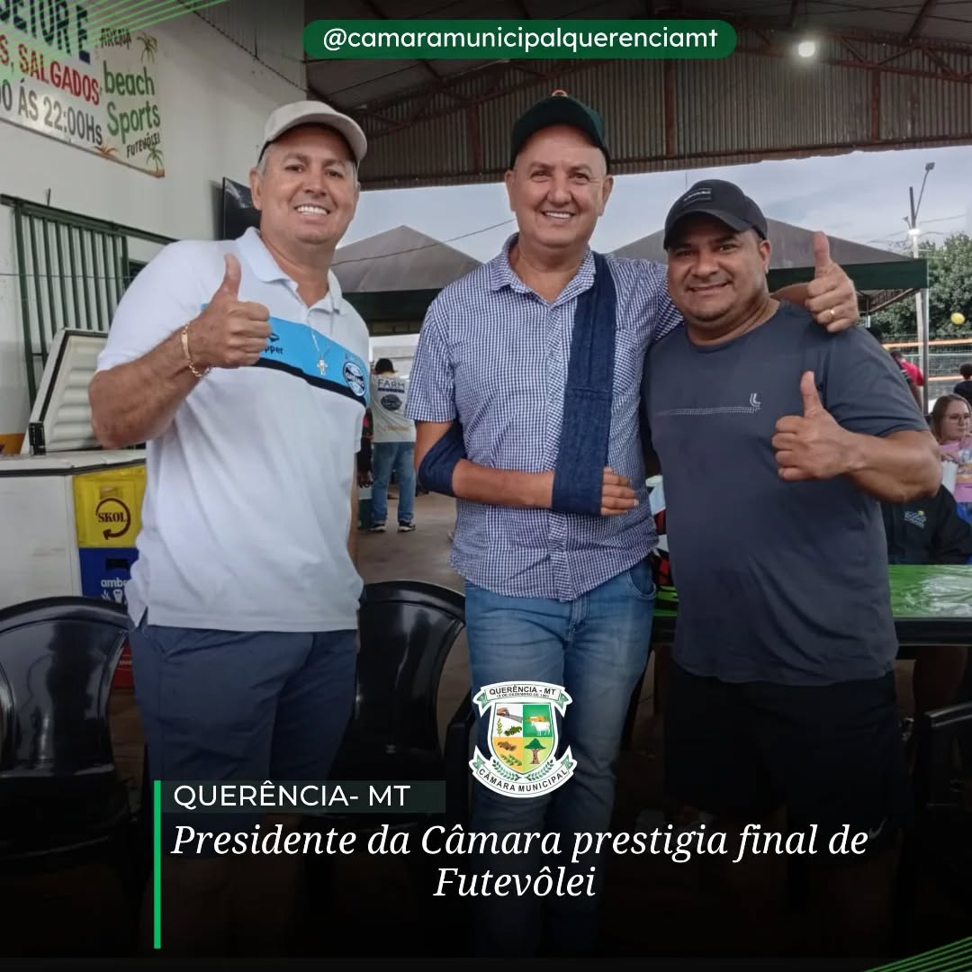 Presidente da Câmara prestigia esporte querenciano, acompanhando campeonato de futebol society e futevôlei