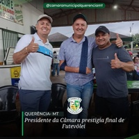 Presidente da Câmara prestigia esporte querenciano, acompanhando campeonato de futebol society e futevôlei