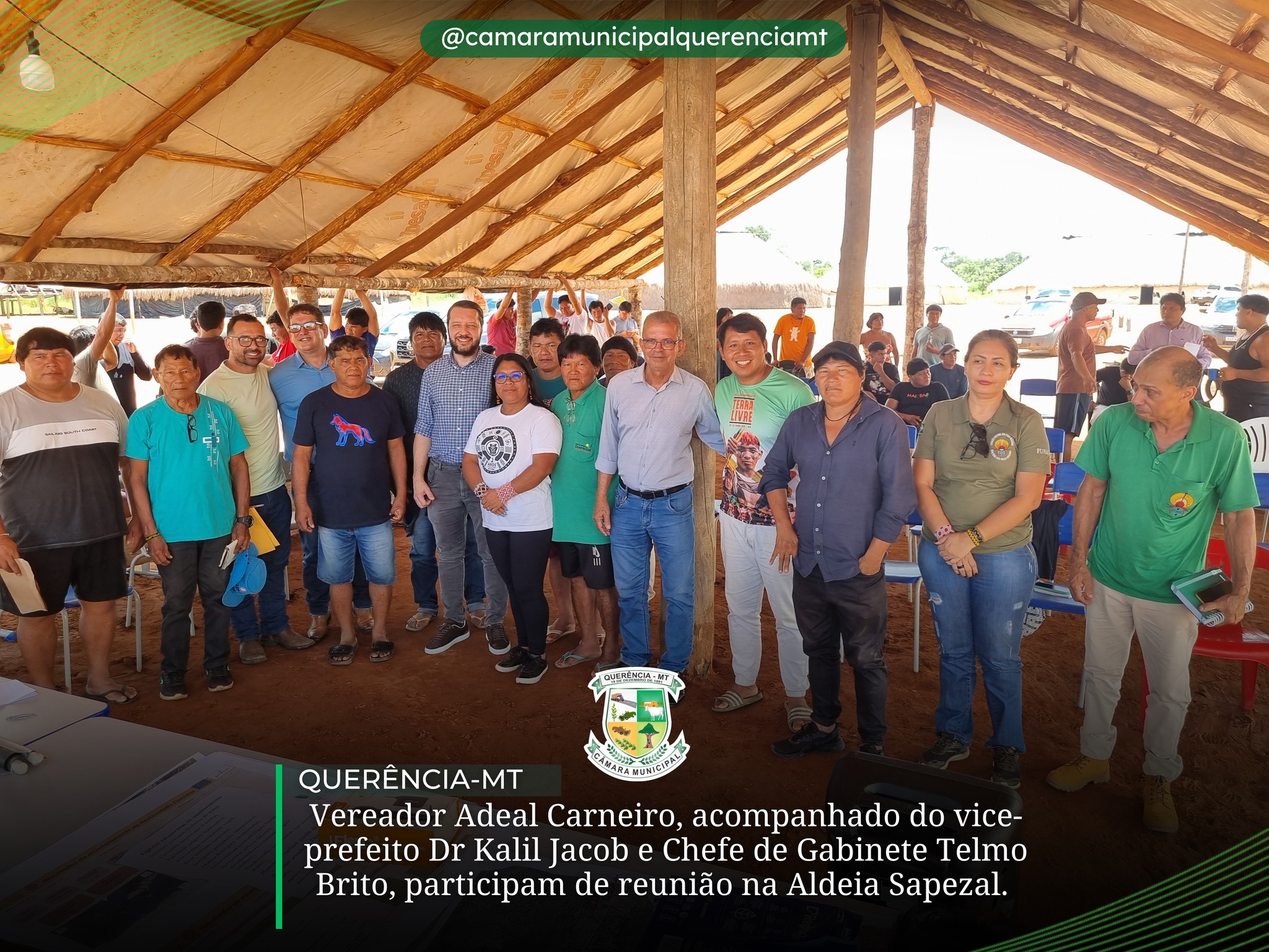Vereador Adeal Carneiro participa de Reunião na Aldeia Sapezal.