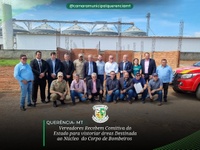 Vereadores de Querência recebem comitiva do Estado para vistoriar área destinada ao Núcleo do Corpo de Bombeiros 