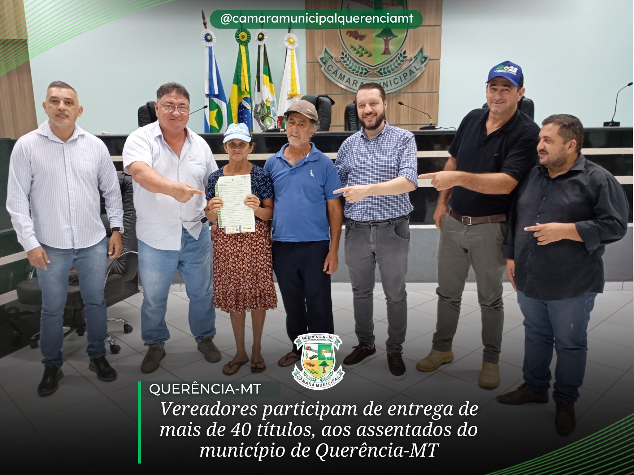Vereadores participam da Entrega de mais 40 Títulos aos assentados.