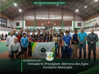 Vereadores prestigiam abertura dos Jogos Escolares Municipais  Vereadores prestigiam abertura dos Jogos Escolares Municipais 