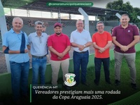 Vereadores prestigiam mais uma rodada da Copa Araguaia 2025.