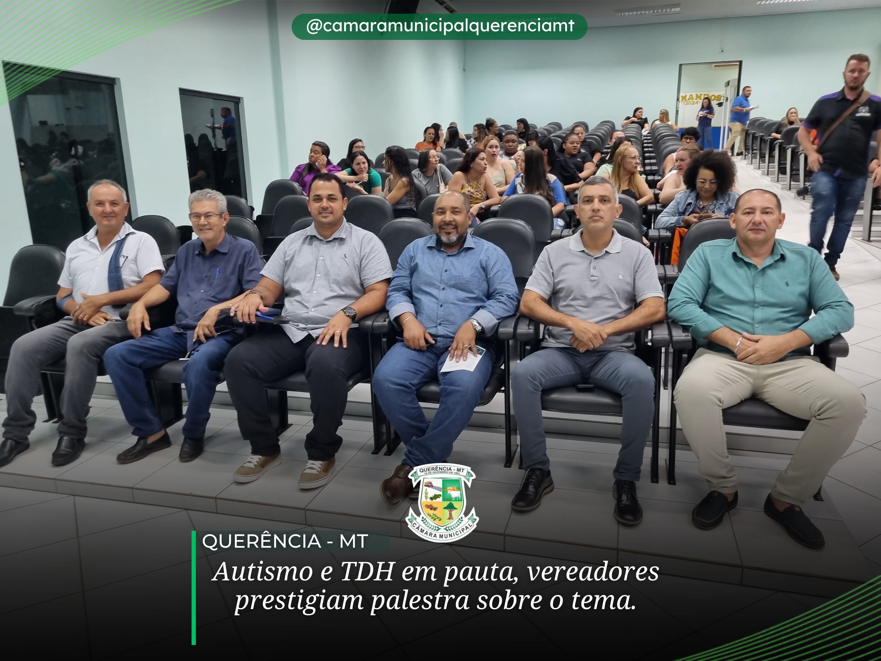 Vereadores prestigiam palestra sobre autismo e TDH.